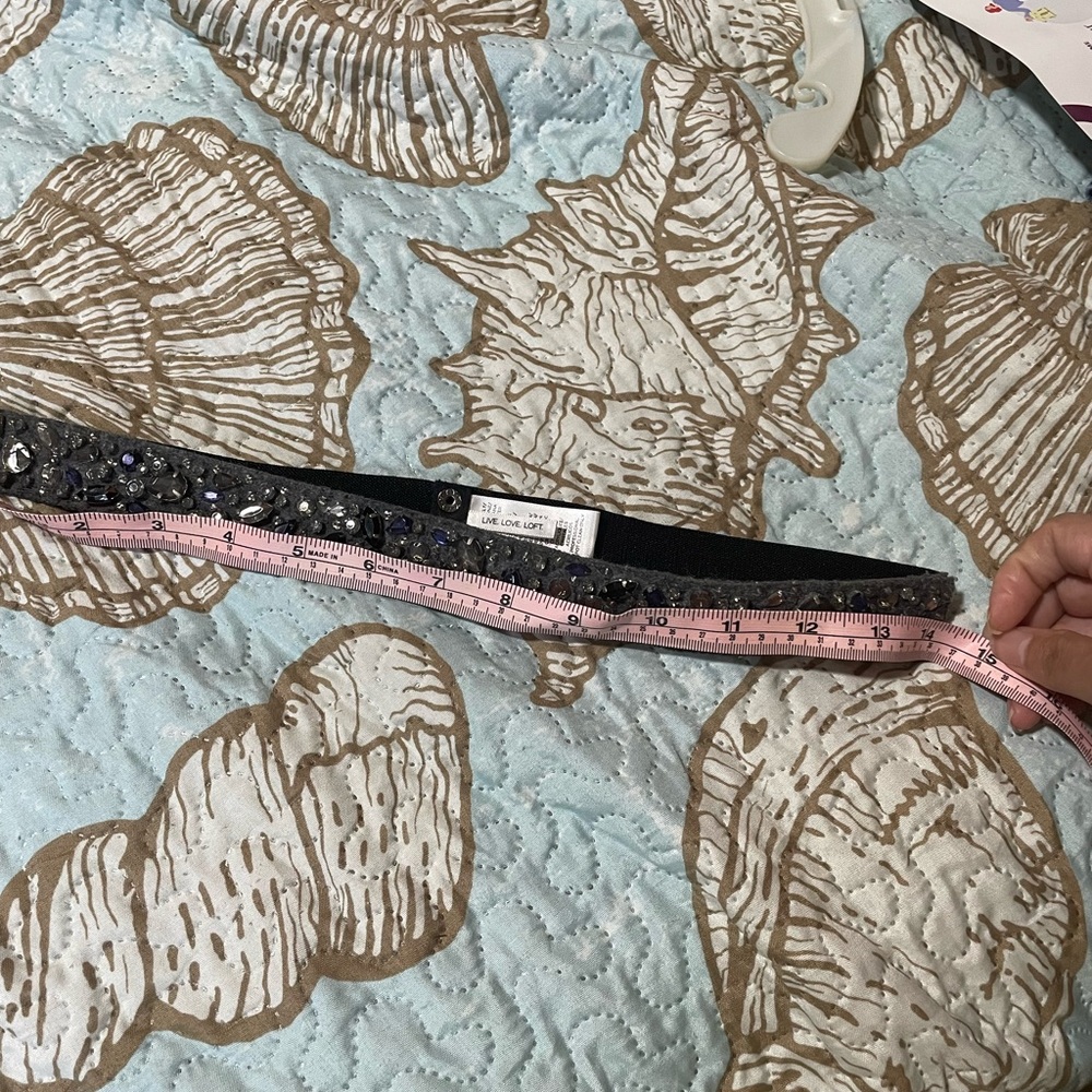Elegant Black and Silver Beaded Belt - Picture 4 of 14